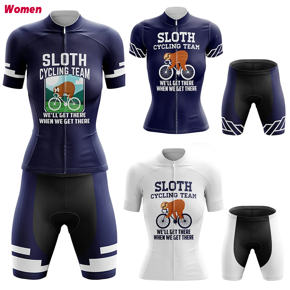 Mountain Biking Outfits Women - Sloth Cycling Polyester Cycling Clothing Uniform