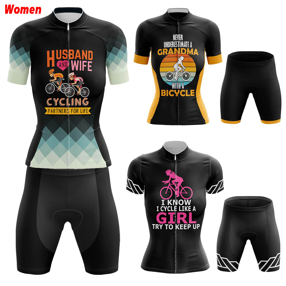 Mountain Biking Outfits Women - Husband And Wife Polyester Cycling Clothing