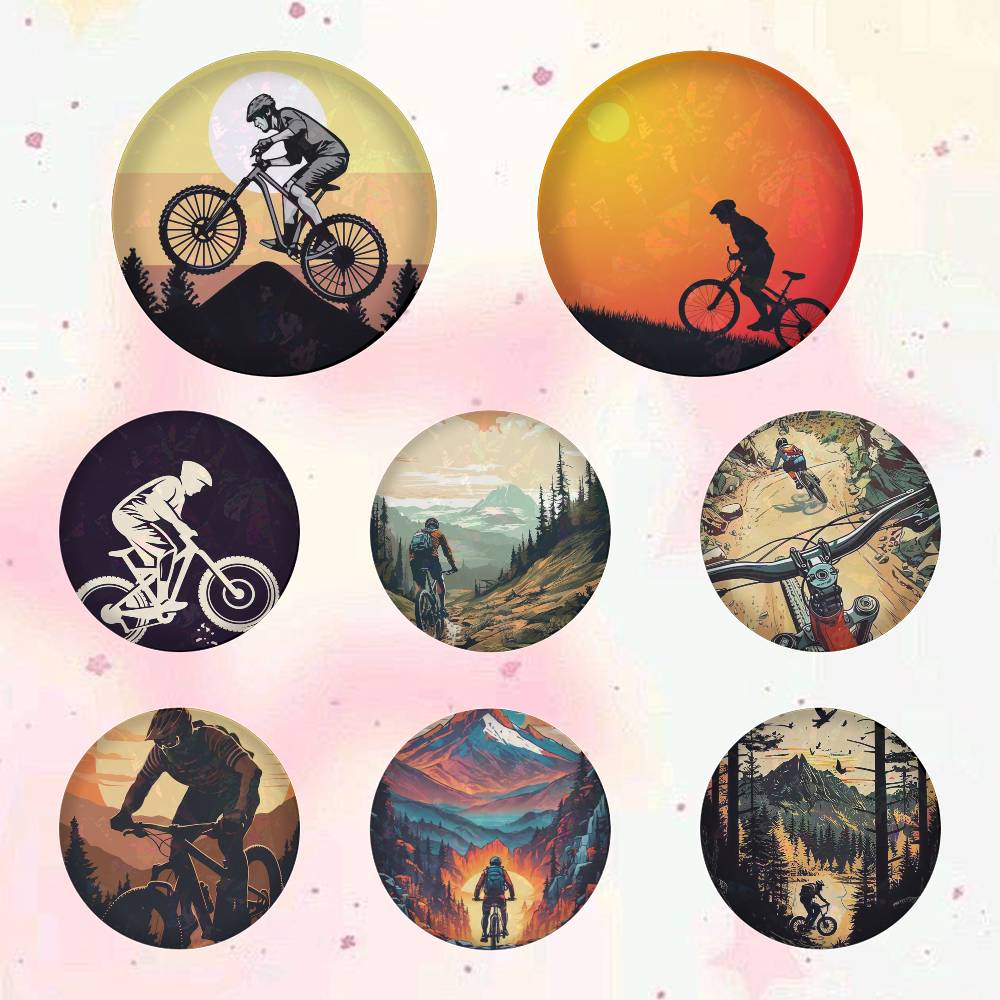 Mountain Biking In Japan - Mountain Bike 75x75 25x25 Mm Cartoon