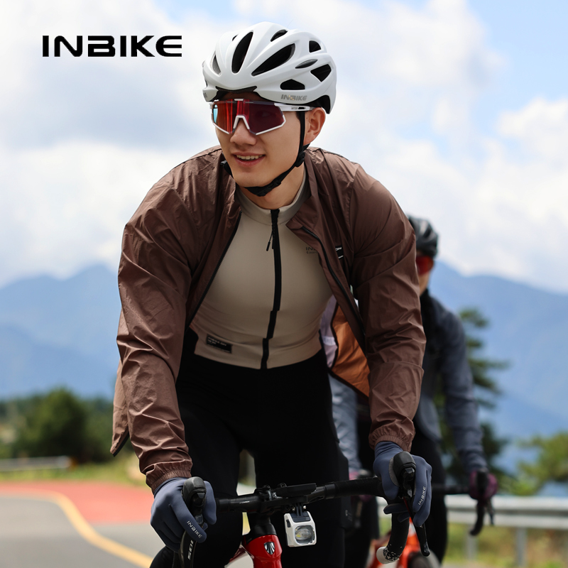 Mountain Biking Rain Jacket - INBIKE Men's Long Sleeved Windbreaker MTB