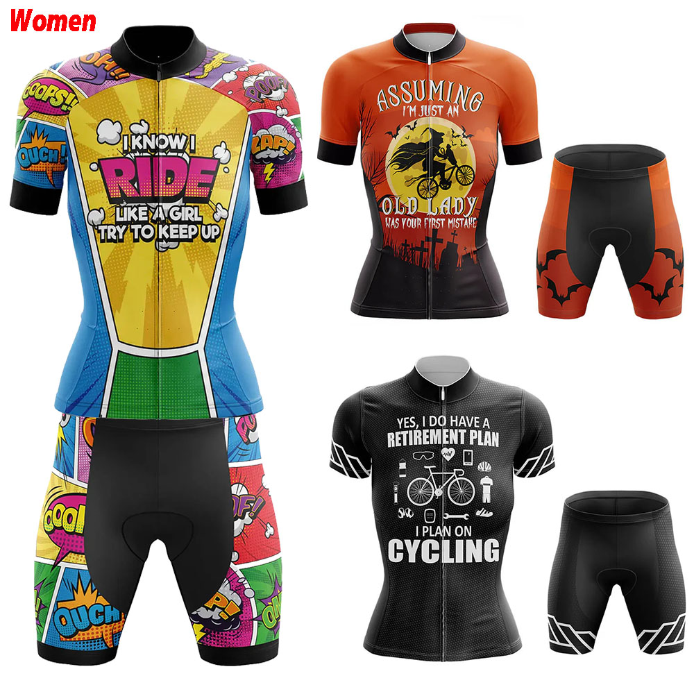 Mountain Biking Outfits Women - Like A Girl Comic Polyester Cycling