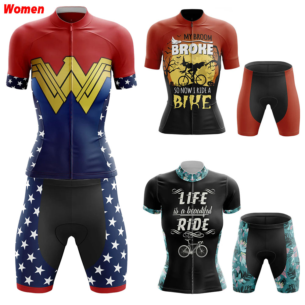 Mountain Biking Outfits Women - My Broom Broke Polyester Cycling Clothing